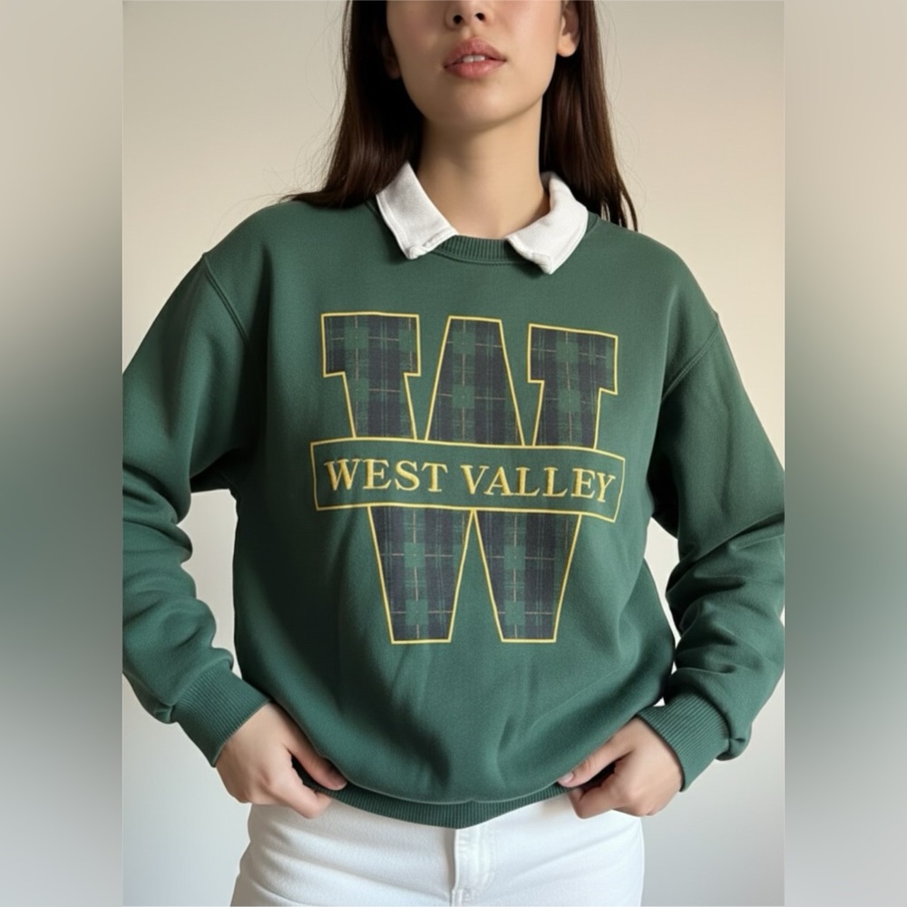 Hollister Forest Green Crew Neck Sweater